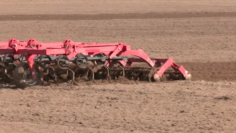 Tractor cultivating field at spring. Stock Footage 309168313