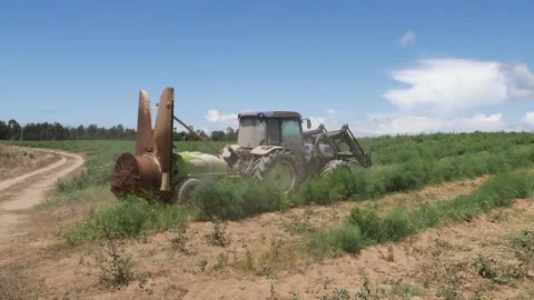 Tractor Cultivating Video stock 202655873
