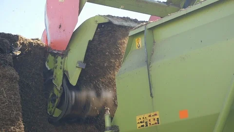 Tractor cuts hay on a farm Stock Footage 103176363
