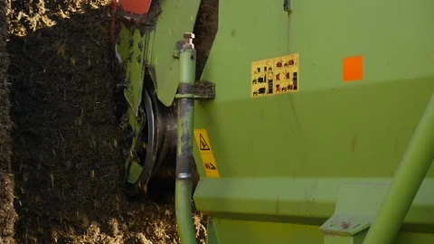 Tractor cuts hay on a farm Stock Footage 103176514