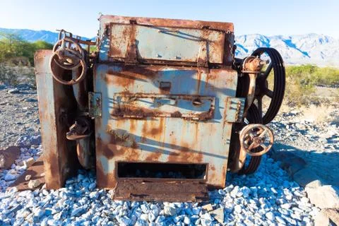 Tractor in Death Valley Stock Photos