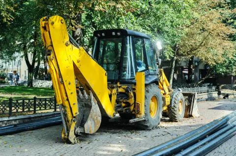 Tractor digger. Stock Photos