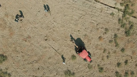 Tractor to drill the ground 2 Stock Footage 318905094