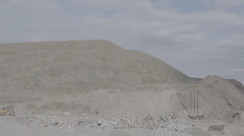 Tractor driving by at construction site Stock Footage 64554624