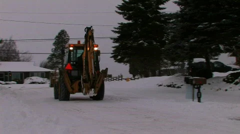 Tractor Driving down the Road Video stock 307127