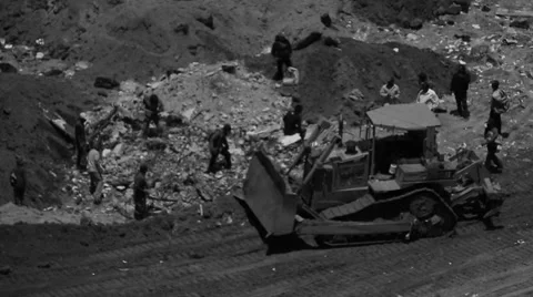 Tractor driving in Guatemala Dump Stock Footage 61158098