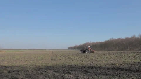 Tractor dutch lands Stock Footage 131318830