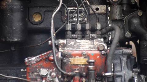 Tractor engine, background clip Video stock 36078910