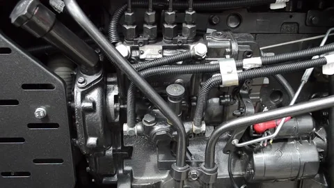 Tractor engine parts Stock Footage 102182884