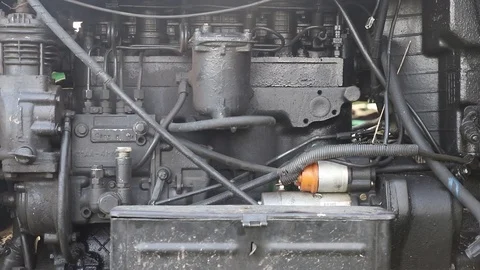 Tractor engine running Stock Footage 116101841