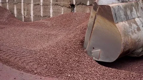 The tractor equalizes the rubble on the ground. Stock Footage 196087305