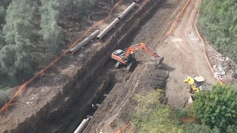 Tractor Excavation Video stock 218646886