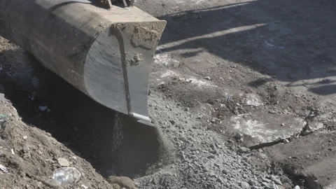 Tractor excavator on construction site Stock Footage 308595108