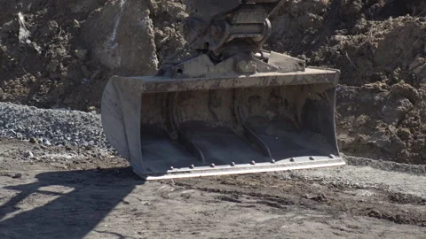 Tractor excavator on construction site Stock Footage 308595447