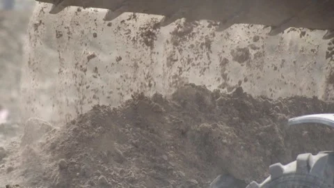 Tractor excavator on construction site Видео 332933203