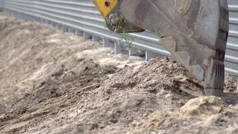 Tractor excavator on construction site 库存影片 332933212