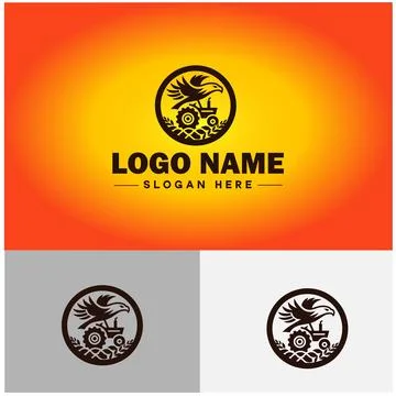 Tractor farm agriculture logo icon vector for business brand app icon farm .. Stock Illustration