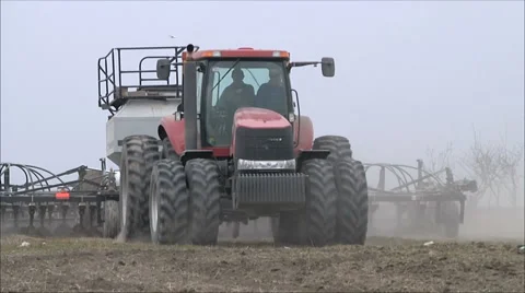 Tractor on the farm Stock Footage