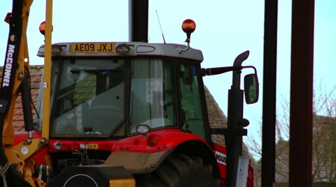 Tractor on Farm Stock Footage 35753897