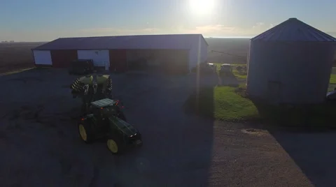 Tractor on the Farm Stock Footage 62813076