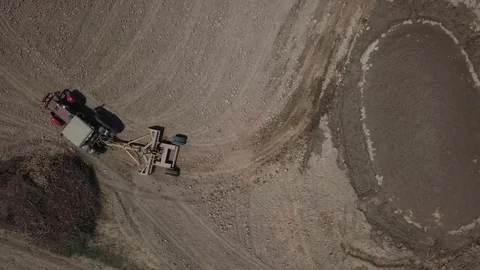 Tractor in a farm Stock Footage 90679068