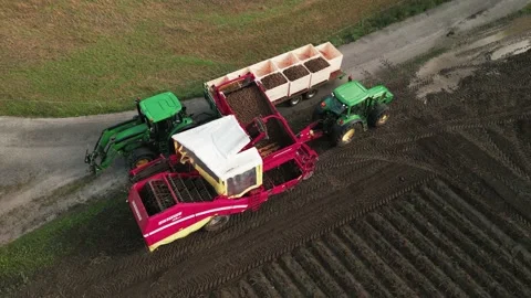 Tractor Farming Potatoes Stock Footage 229906260