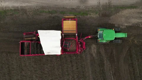 Tractor Farming Potatoes Stock Footage 229906262