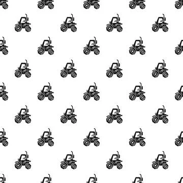 Tractor farming vehicle seamless pattern background Illustrazione stock