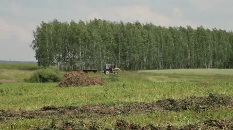 Tractor in the field Stock Footage 11253185