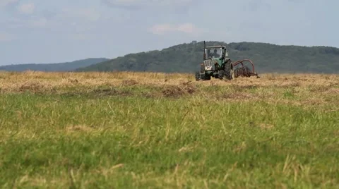 Tractor on the field Stock Footage 54712369