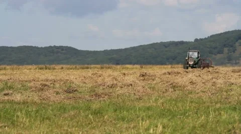 Tractor on the field Stock Footage 54712514