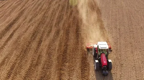 Tractor on the field. Stock Footage 55602331