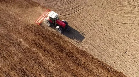 Tractor on the field. Stock Footage 55614604