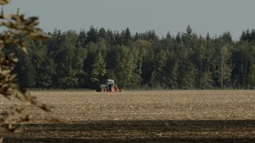 Tractor on Field Stock Footage 85555797