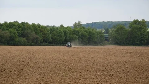 Tractor in the field Stock Footage 89492436