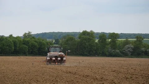 Tractor in the field Stock Footage 89494874