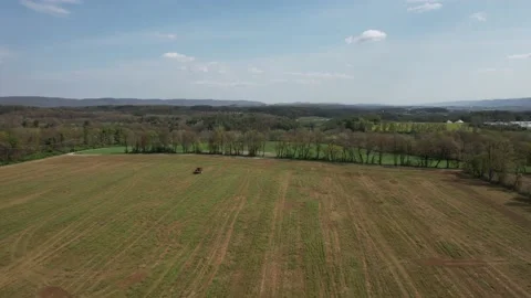 Tractor in Field Stock Footage 154482084