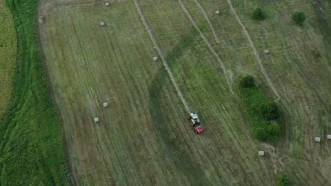 Tractor on Field Stock Footage 248905557