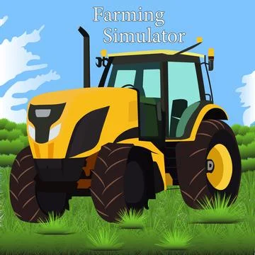 Tractor on the field Stock Illustration