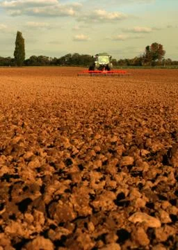 Tractor on field Stock Photos