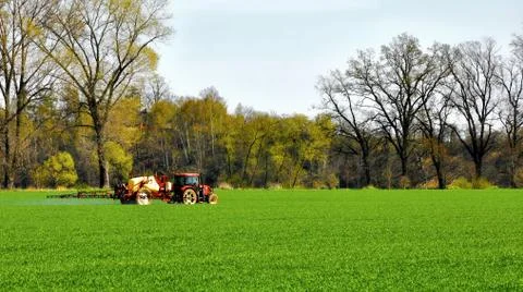 Tractor in the field Stock Photos