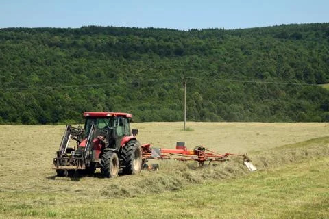 Tractor on field Stock Photos