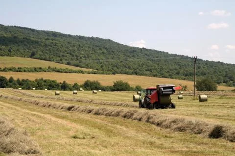 Tractor on field Stock Photos