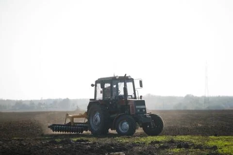 Tractor in the field Stock Photos