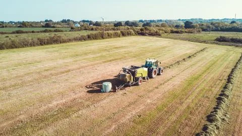 Tractor in the Field Stock Photos