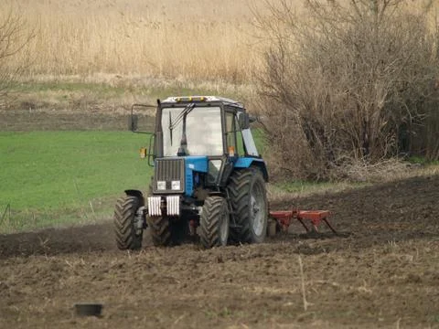 Tractor in a field Stock Photos