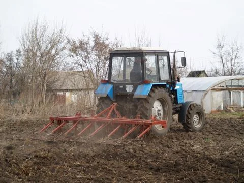 Tractor in a field Stock Photos