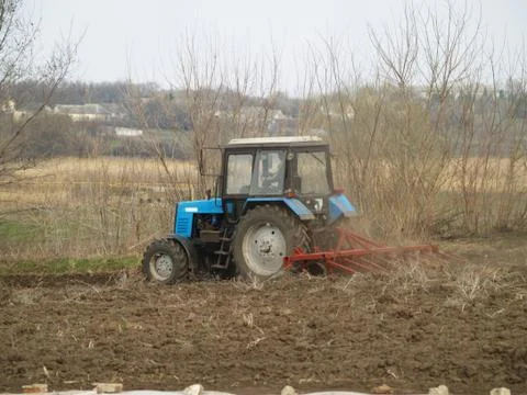 Tractor in a field Stock Photos