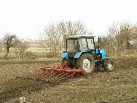 Tractor in a field Stock Photos