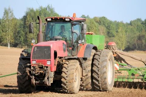 Tractor in the field Stock Photos